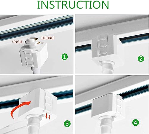 Miniatura 30 de Kiven Accesorio de iluminación de riel tipo H, luz colgante de pista de halo de vidrio regulable con control remoto, longitud ajustable con 3 modos