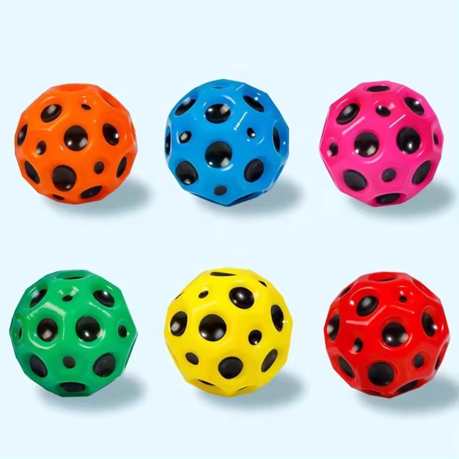 DHEFU Super High Bouncing Ball Combo Pack of 3 Super Hot Moon Balll, and Space Balls for Kids and Adults Improve Hand-Eye Coordination Bubble Ball Space Galaxy 2