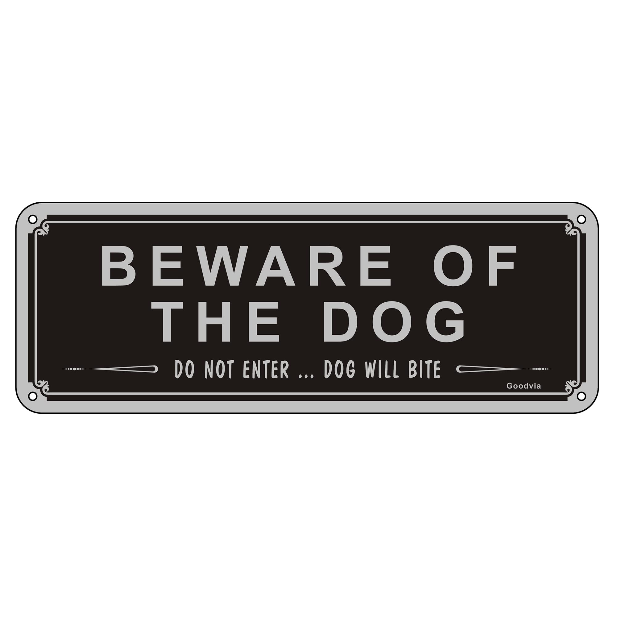 Confezione Da 2 Cartelli Di Avvertimento In Latta Con Scritta Beware