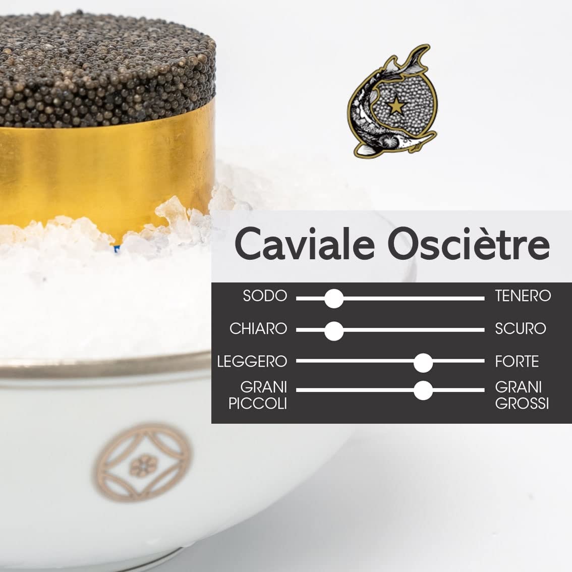 Set tre Caviali, Baeri 100g + Beluga 100g + Oscietra 100g – 3 x 100g - Consegna refrigerata - CAVIAR AMBASSADE