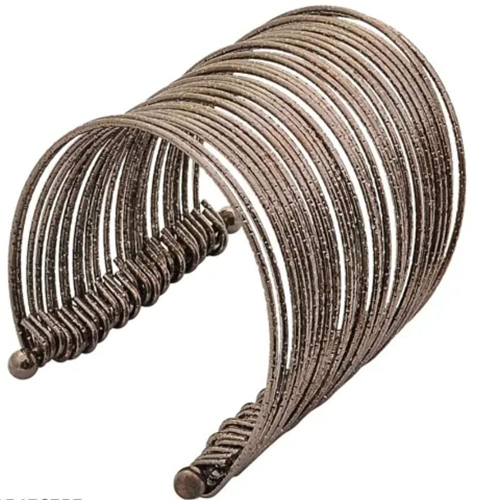 Creative Group Black oxidised Metal Bangles Cuff Bracelet/Bangle for Women and Girls/Adjustable (B09L6LXF5B) Amazon Price History, Amazon Price Tracker