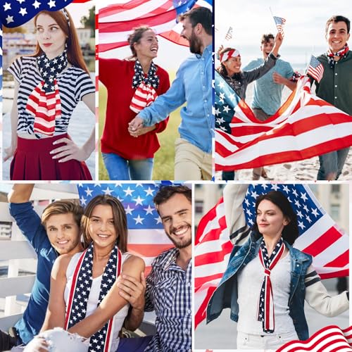 American Flag Scarf for Women Patriotic Flag Scarf Silk Feeling Scarves Square Stain Scarf Wrap Neck Scarf4