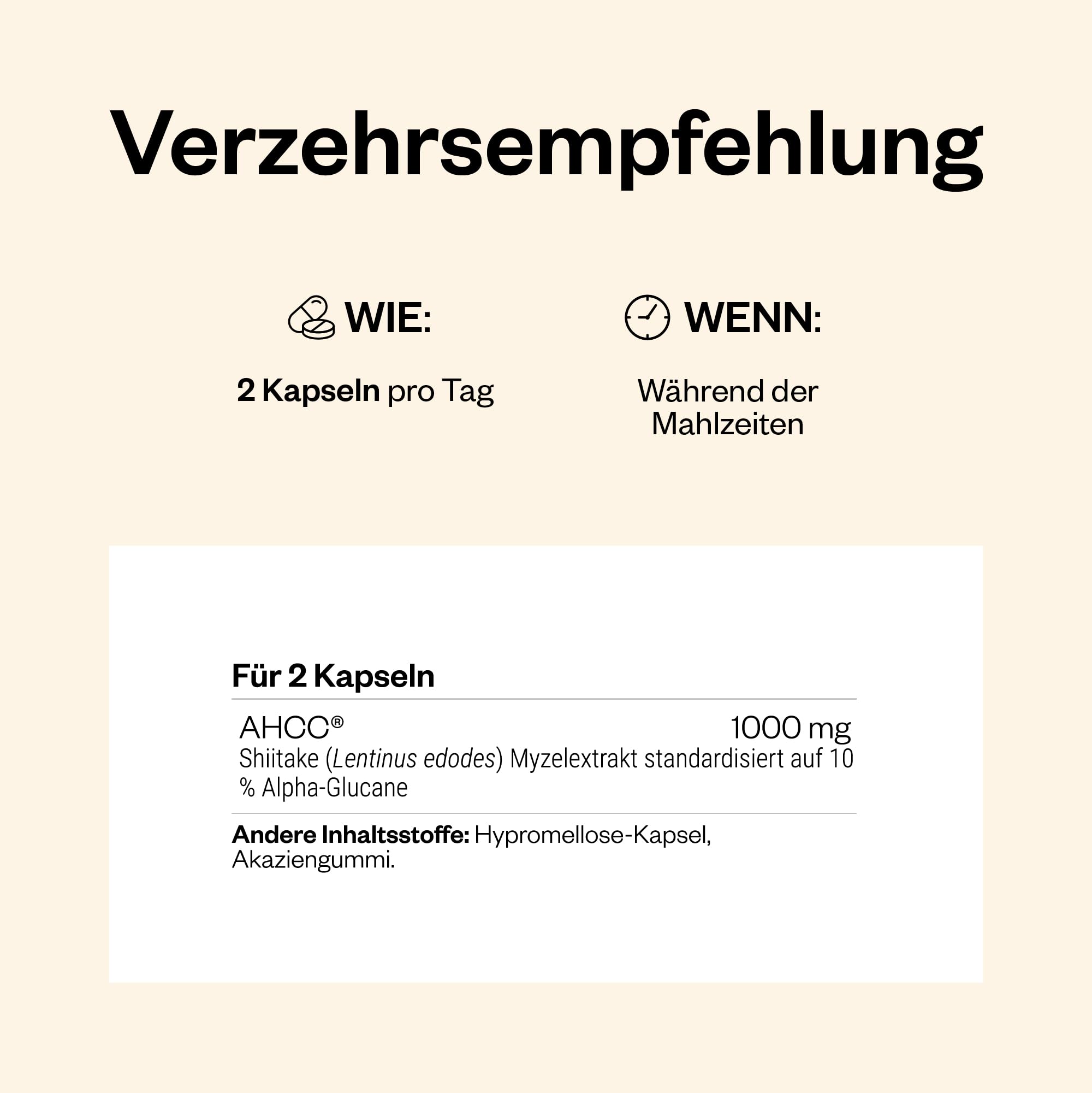 Shiitake (AHCC) - Stärkt das Immunsystem - Shiitake Mycelium Extrakt (Lentinus edodes) - Glutenfrei - Vegan - GVO-frei - Supersmart | Shiitake Mycelium Extrakt (Lentinus edodes) - GVO-frei