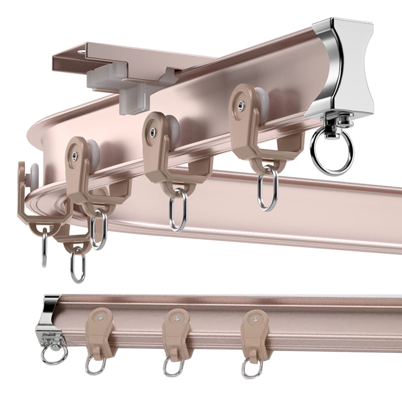 Robuste Aluminiumschiene für Raumteiler – flexible L/U-S-Schiene für Krankenhäuser, Schlafzimmer, Wohnzimmer, Terrassen, Pavillons – Decken- und Wandmontage-Lösung für Raummanagement