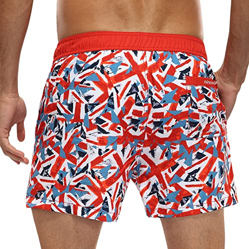 ninovino Men's Swim Trunks Quick Dry Bathing Suit Shorts with Zipper Fly3