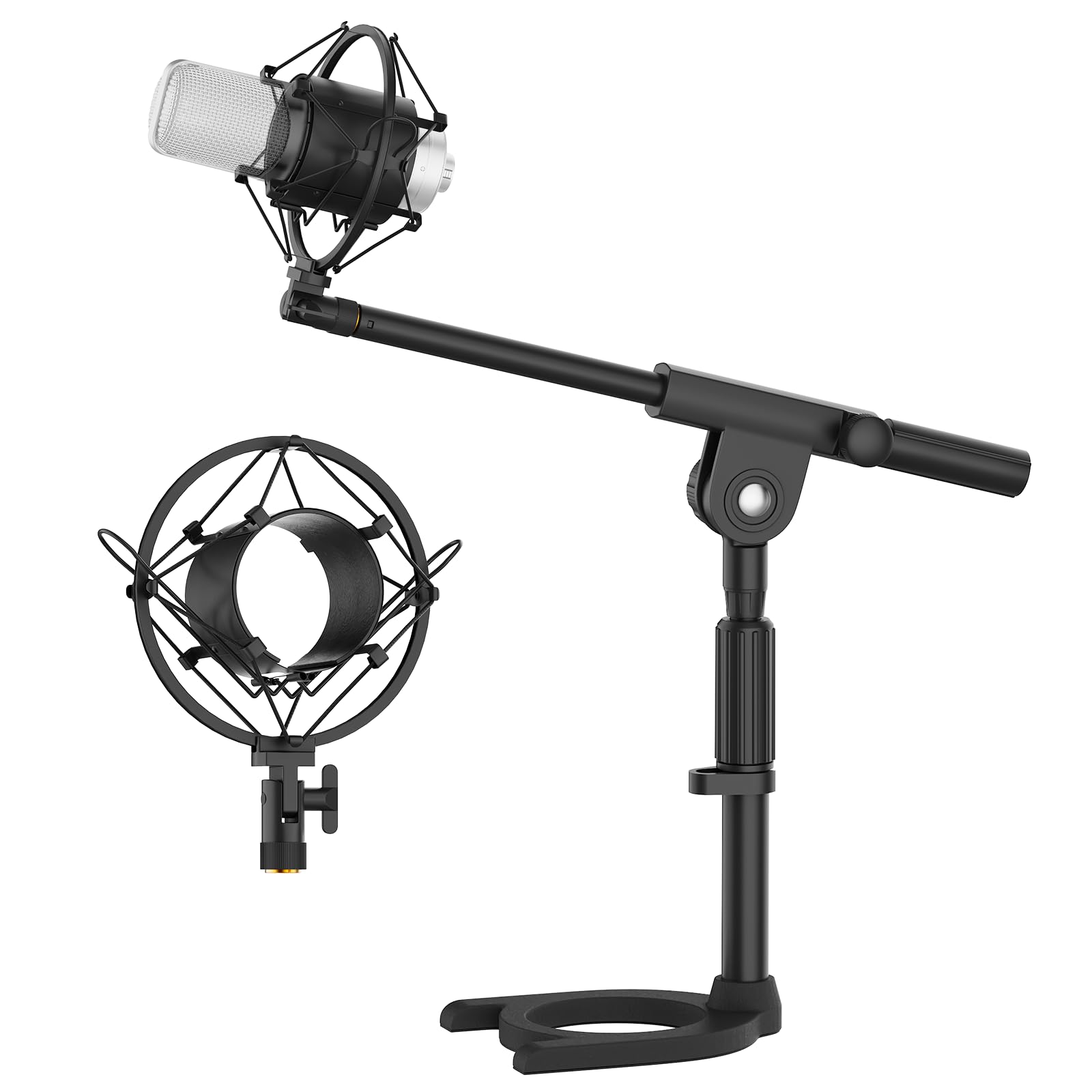 microphone stand + shock mount, adjustable mic stand for studio