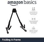 Amazon Basics Adjustable Folding Guitar Stand, Fully Assembled - For School Music Program, Concerts & Multiple Users