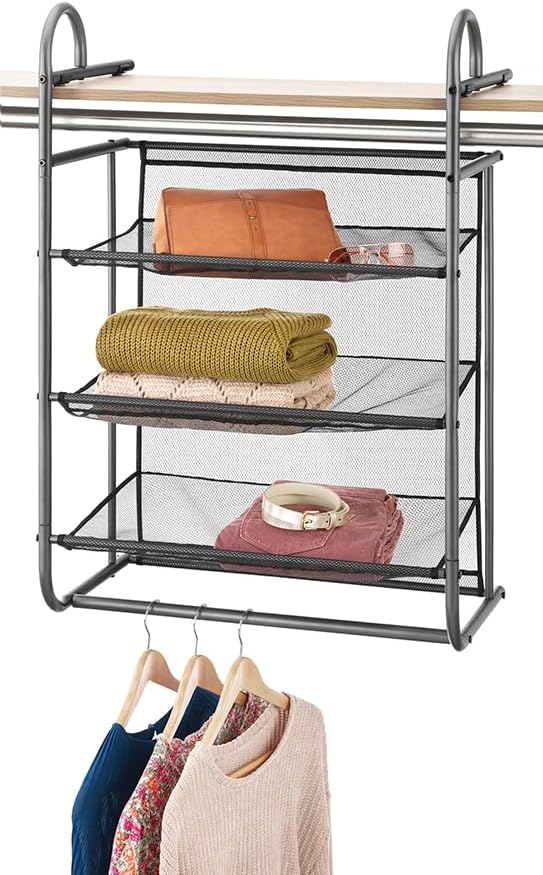 Whitmor Hanging 3 Shelf Closet Organizer