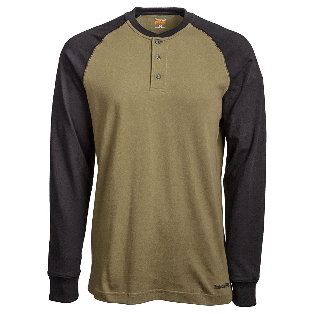 Timberland PRO Men's Cotton Core Long-Sleeve Henley Shirt