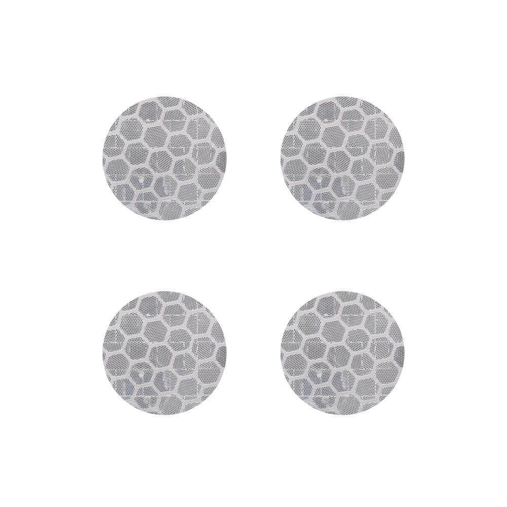 Diamond Refractive Stickers, Flat, Circles, White, Set of 4