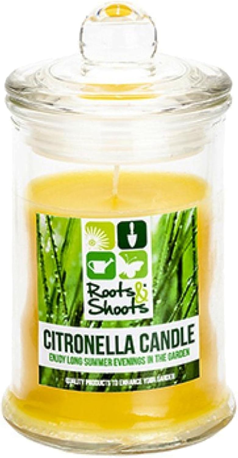 Citronella Candle in Glass Jar Indoor/Outdoor Use 17 Hours Burn Time Amazon.co.uk Home