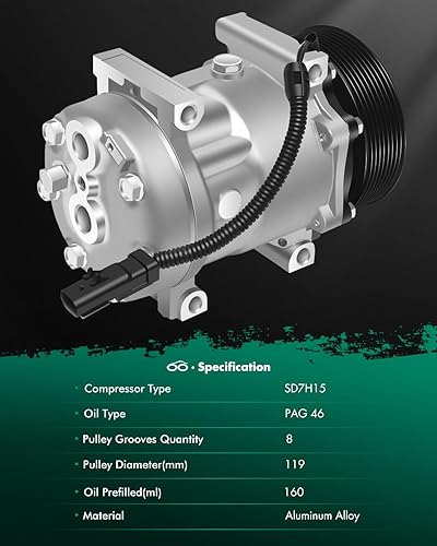 Miniatura 555 de SCITOO CO 10739C - Compresor de CA compatible con Honda Element 2.4L 2003 2004 2005 2006 2007 2008 2009 2010 2011