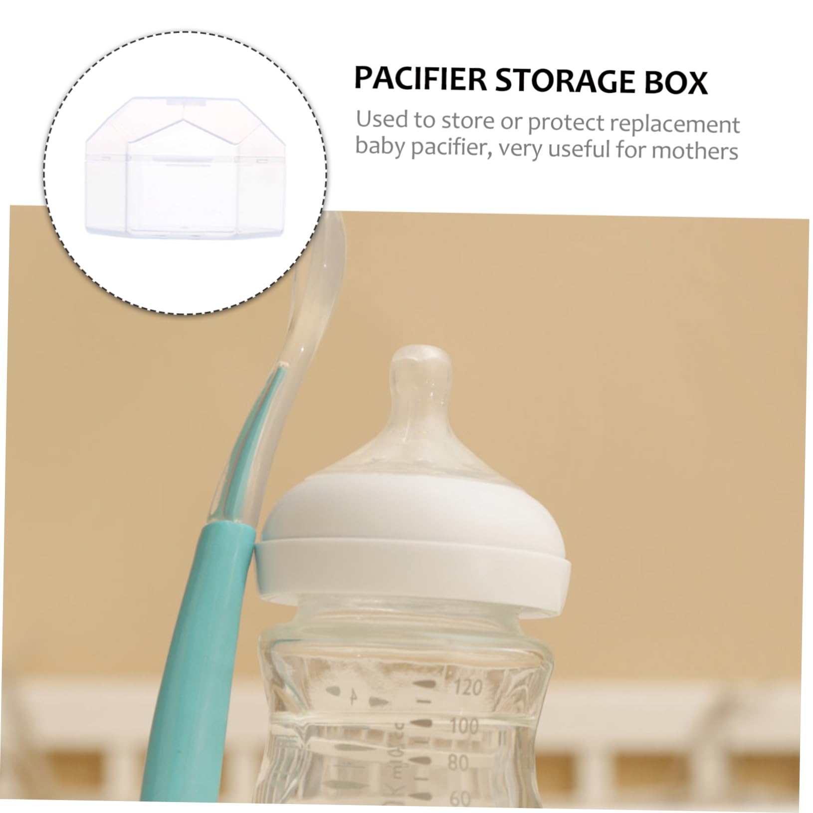 Kisangel 10pcs Baby Pacifier Storage Case Pp Material Portable Easy to Clean Pacifier Holder for Mother