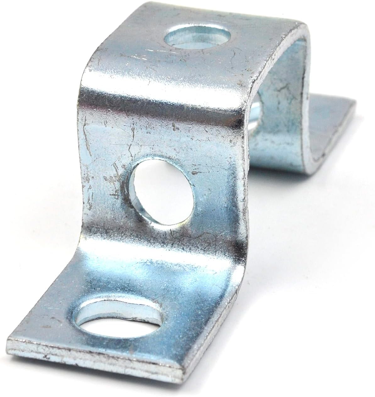 (12 Pcs) 5 Hole Steel Electrogalvanized U Shaped Strut Connector Bracket, 1-3/4" x 1-1/2", Thickness 4.8mm, Fit for 1/2" Bolt in 1-5/8" Strut Channel