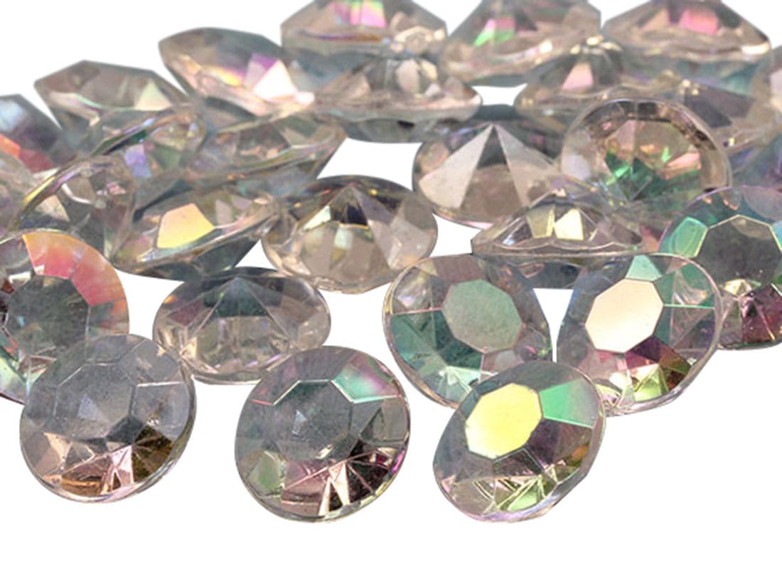 Allstarco 200PCS 12mm Crystal Carats Acrylic Diamond Confetti AB Coating For Table Scatter Wedding Decorations Vase Fillers