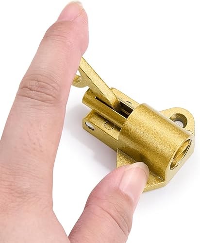 Miniatura 25 de 4 paquetes de pestillos de cierre automático, cerradura de puerta de resorte gris plateado, pestillo de perno resistente de aleación de aluminio