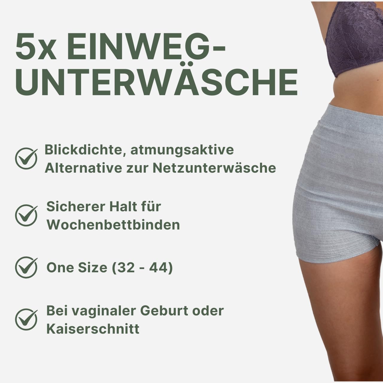 Wochenbett Geschenk Set | Pflegepaket für Neumamas nach der Geburt| Inkl. Einwegunterwäsche, extra starke Binden, Intimdusche, Brustwarzencreme, Regenerationsspray & Wochenbett Guide