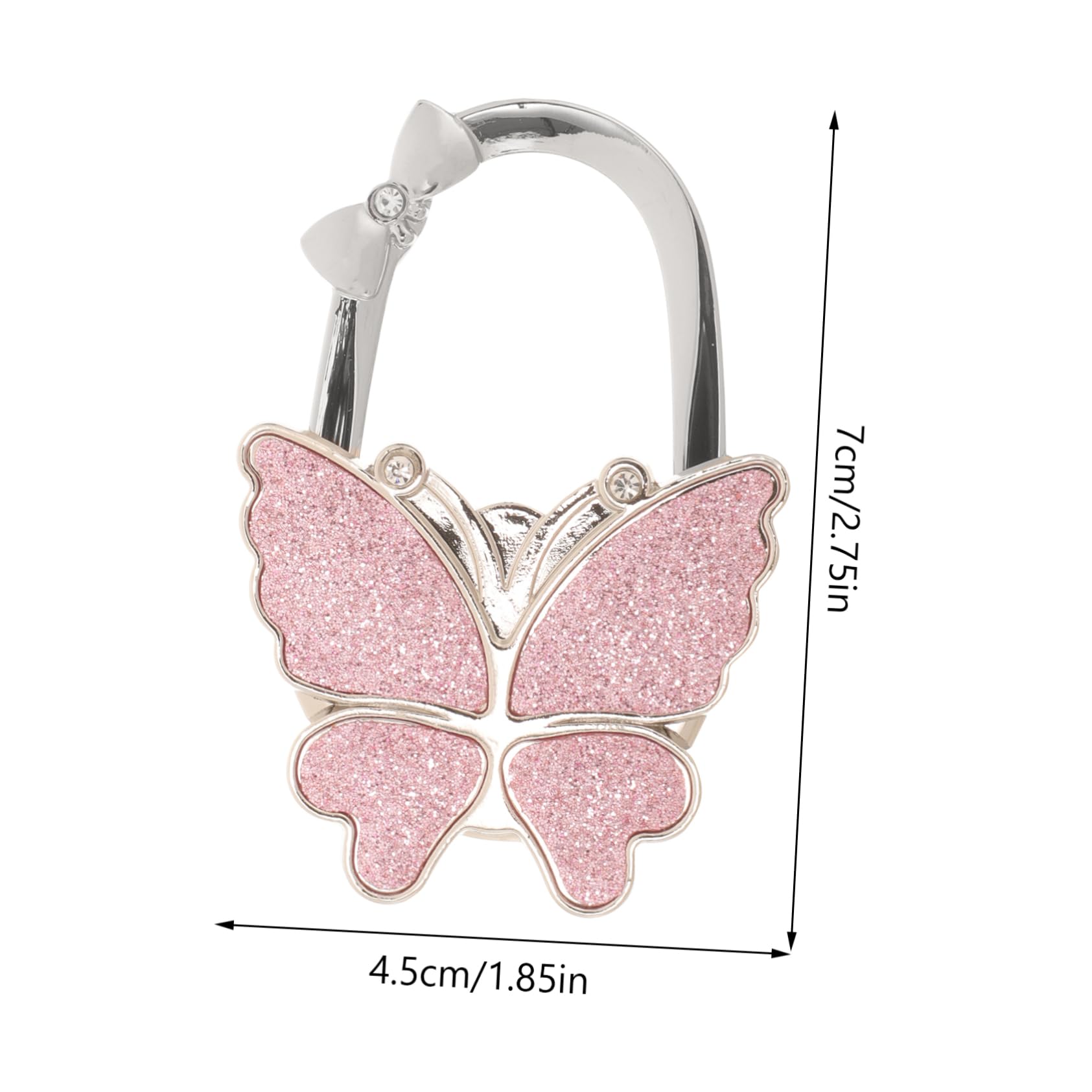 Angoily Desk Bag Holder Butterfly Purse Hook Decorative Finish Metal Table Hook for Purse Portable and Fashionable