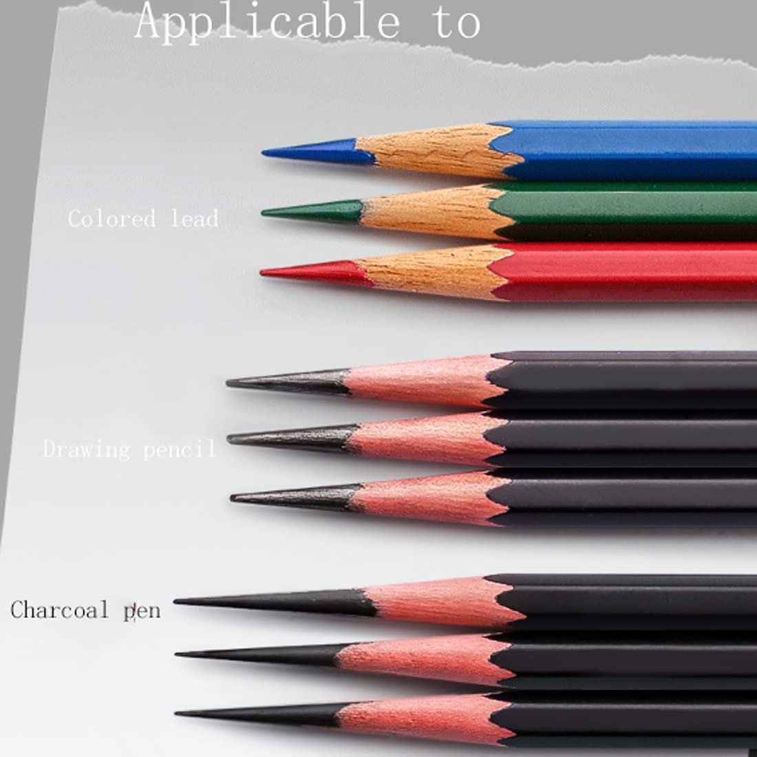 MRKU Crayon à Fusain spécial pour Croquis, Croquis pour étudiants en Art, épaisseur réglable