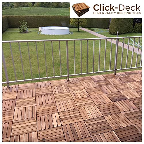 Houten tegels/terrasplanken om samen te stellen, van acacia-hardhout, voor tuin, balkon, dakterras, 30 x 30 x 2,5 cm, 6 stuks - Image 8