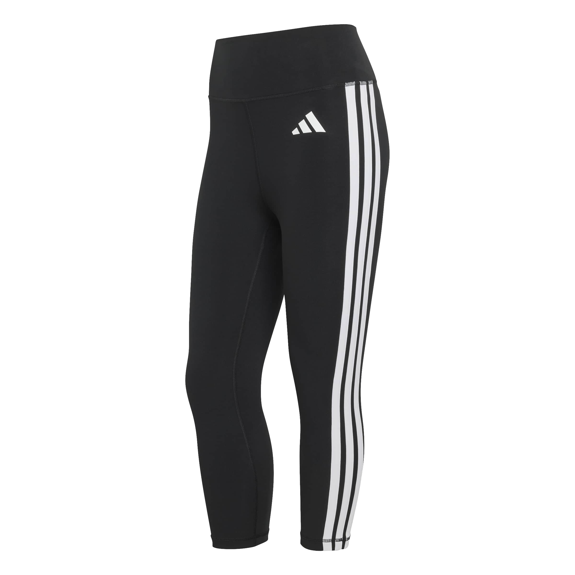 adidas Women's Optime Essentials Workout 3-Stripes 3/4 Leggings Tights, black/white, L