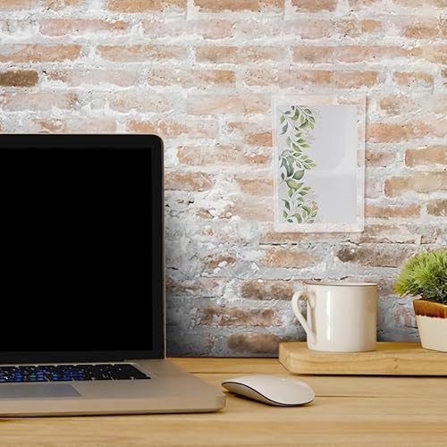 Miniatura 4 de Soporte transparente para folletos montado en la pared, organizador de archivos transparente para uso en oficina, hogar y exposición, estante de