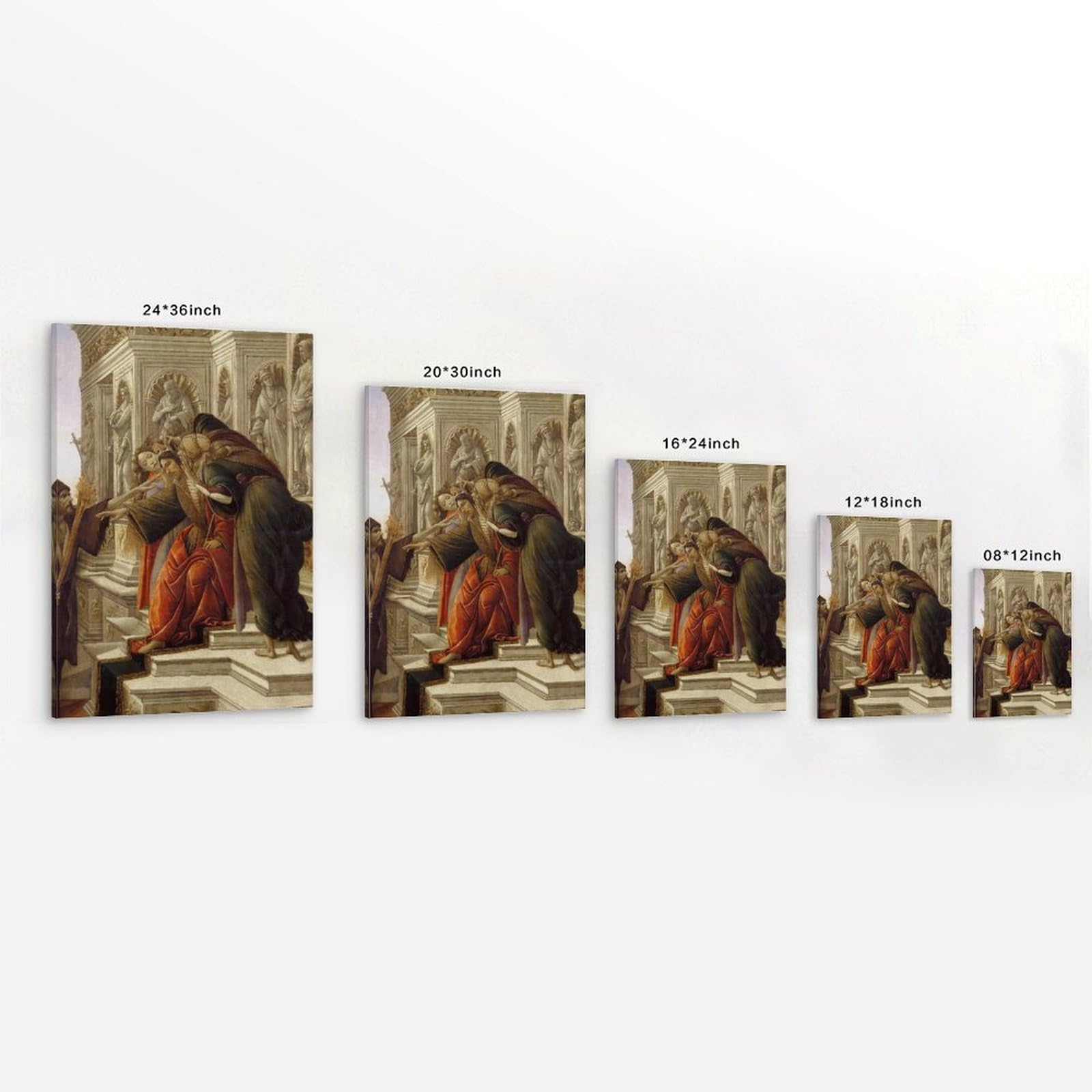 Generisch Sandro Botticelli's The Calumny of Apelles Art Poster Lienzo Impresión artística 20 x 30 Pulgadas