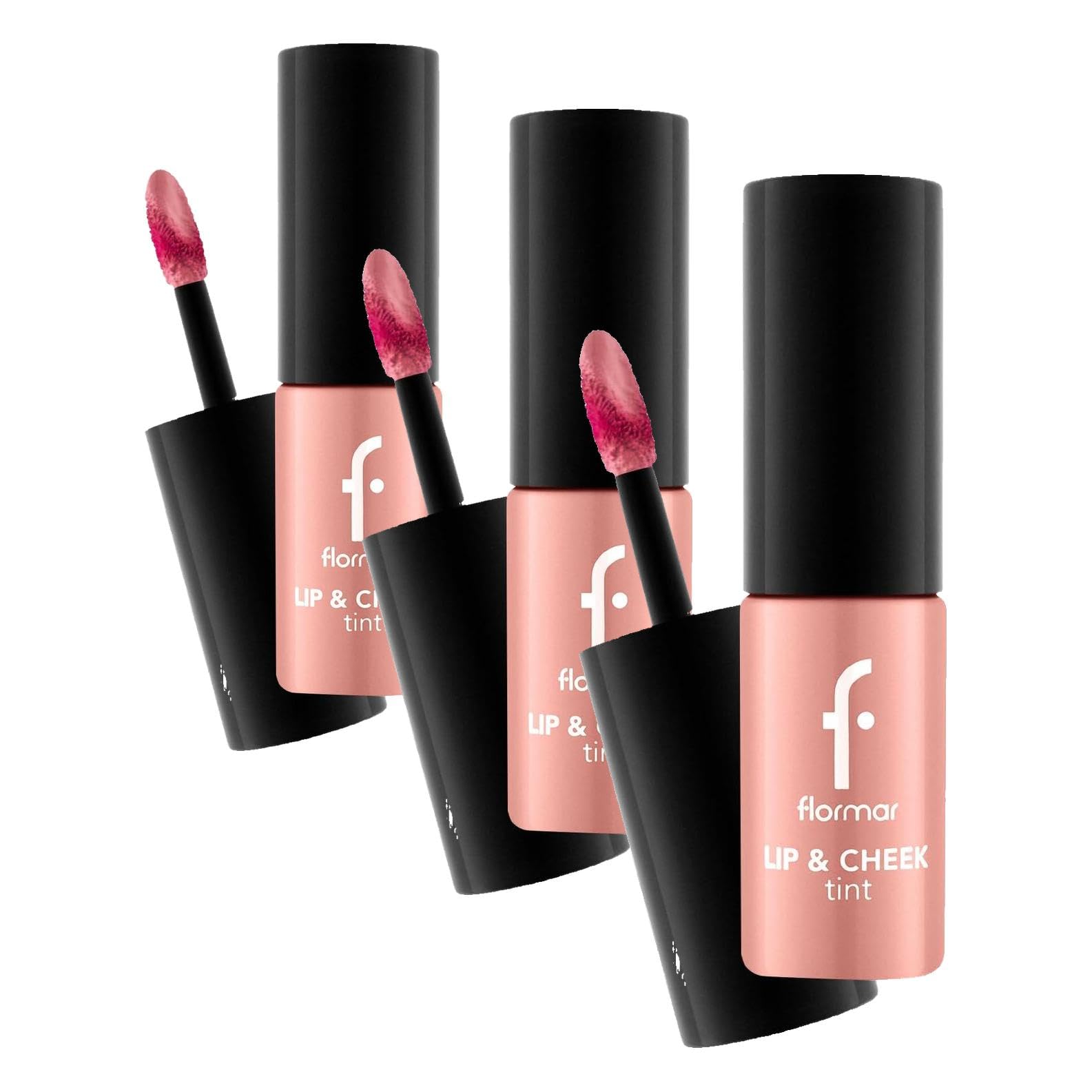 Lip & Cheek Tint - Mat ve Kalıcı Su Bazlı Likit Dudak/Yanak Renklendiricisi (3 paketi)