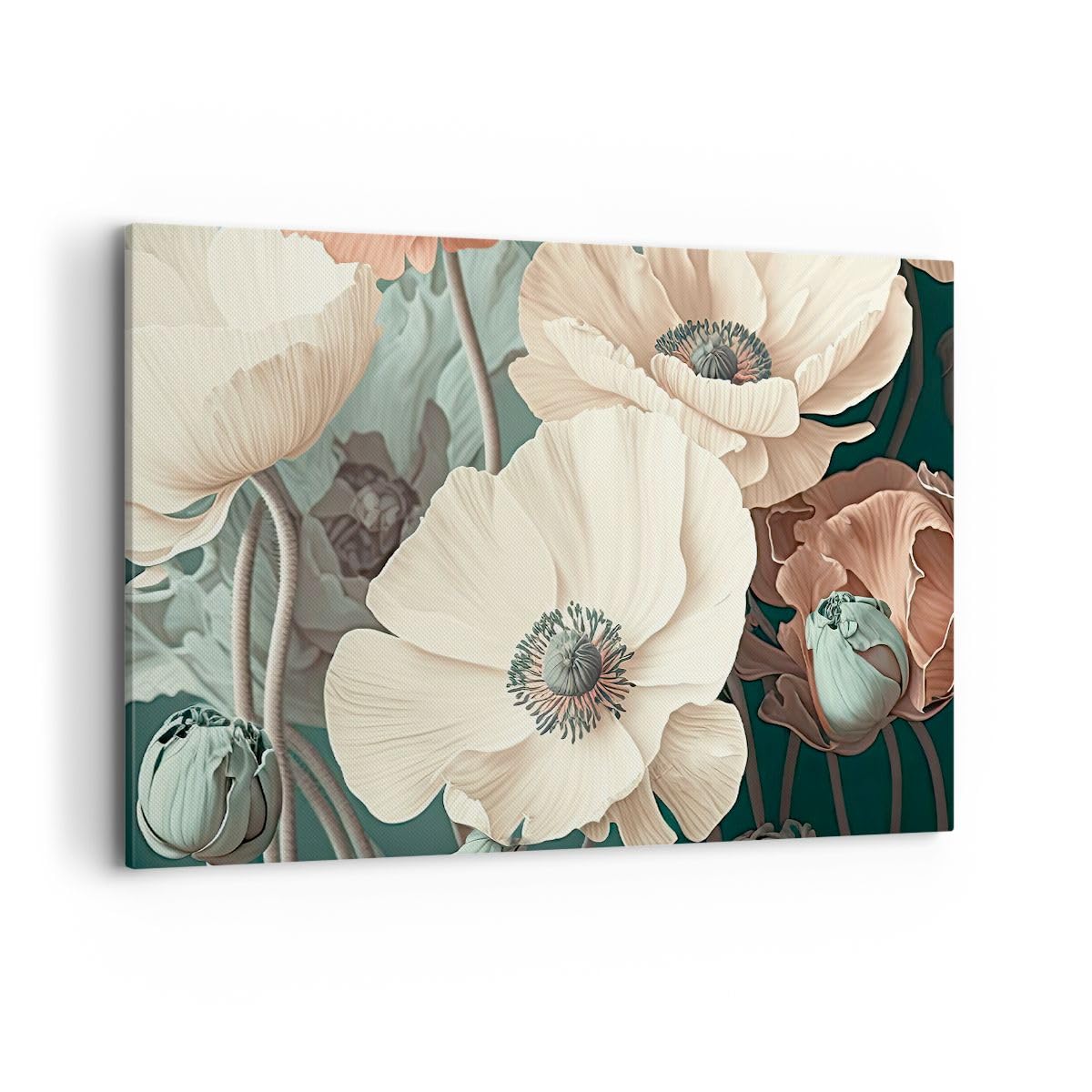 Cuadros Decoracion Salon Flores Plantas Pastel Lienzos decorativos 120x80cm Cuadro Sobre Lienzo Moderno Dormitorio Cocina Cuadros Pared Imágenes Wall Art Prints Decor Canvas Grande XXL AA120x80-5925