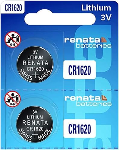 Renata CR1620 Baterías - Batería de litio de 3 V para monedas 1620 (2 unidades)