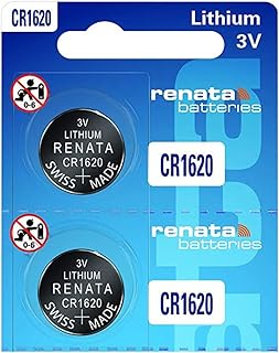 Renata CR1620 Batteries - 3V Lithium Coin Cell 1620 Battery (2 Count)