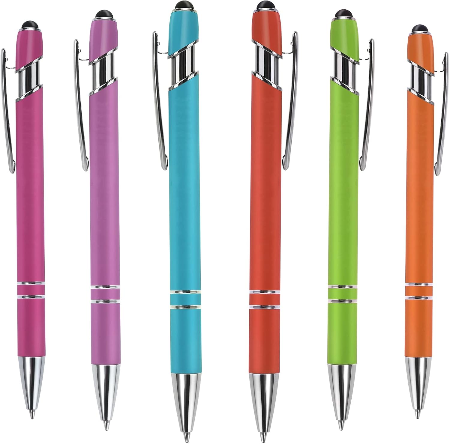 cobee Ballpoint Pen with Stylus Tip, 6 Pieces Retractable