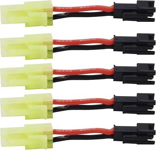 Miniatura 6 de Blomiky Paquete de 5 unidades SM-2P hembra a macho Mini Tamiya Plug adaptador de batería de repuesto para H102 X RC Boat y H110 H112 H122 RC Boat