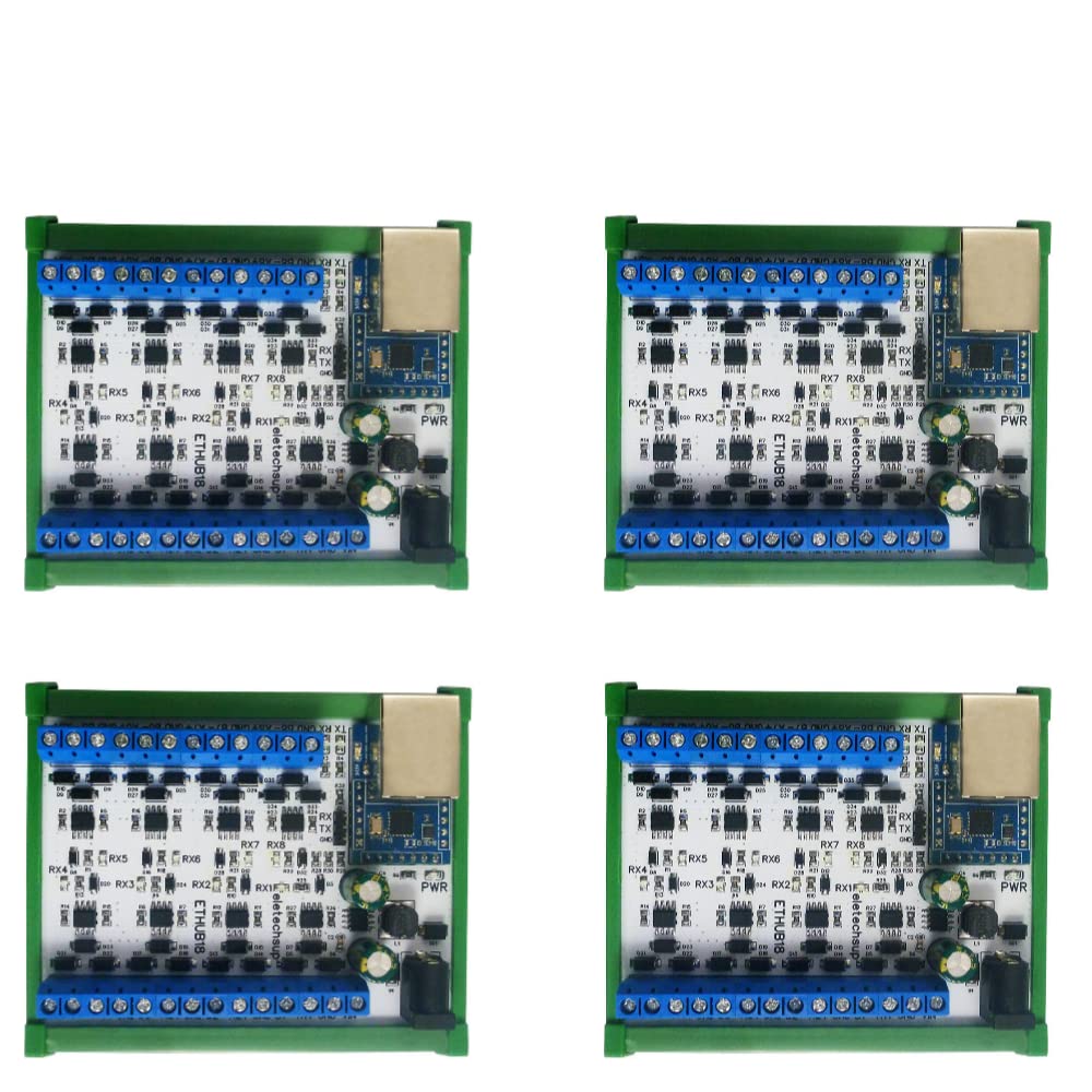 Din Rail 8Channnels DC12-24V Ethernet Network RJ45 to 8 Port RS485 HUB Converter for UDP TCP Mod (4)
