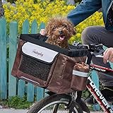 Hillwest Pet Bike Basket Bag Bicycle Front Carrier Pet Dog Bicycle Carrier Bag Basket Puppy Dog Cat Travel Bike Carrier Seat Bag for Small Dog Products Travel Accessories Brown Under 13.2lbs