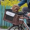 Hillwest-Pet-Bike-Basket-Bag-Bicycle-Front-Carrier-Pet-Dog-Bicycle-Carrier-Bag-Basket-Puppy-Dog-Cat-Travel-Bike-Carrier-Seat-Bag-for-Small-Dog-Products-Travel-Accessories-Brown-Under-132lbs Pet Bike Basket Bag for Small Dog