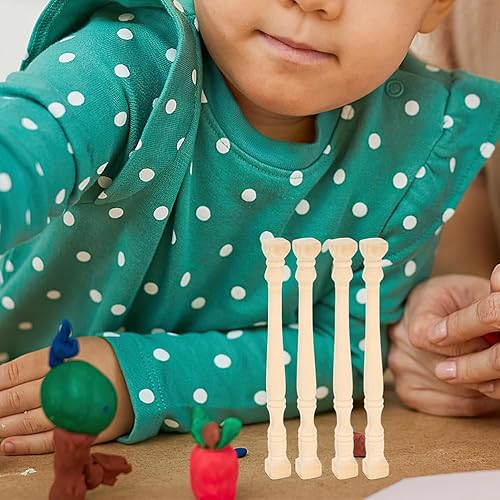 Miniatura 3 de Ipetboom 8 piezas de muebles de madera para casa de muñecas, mini pilares romanos de madera, modelo de pilar en miniatura, accesorios de fotos,