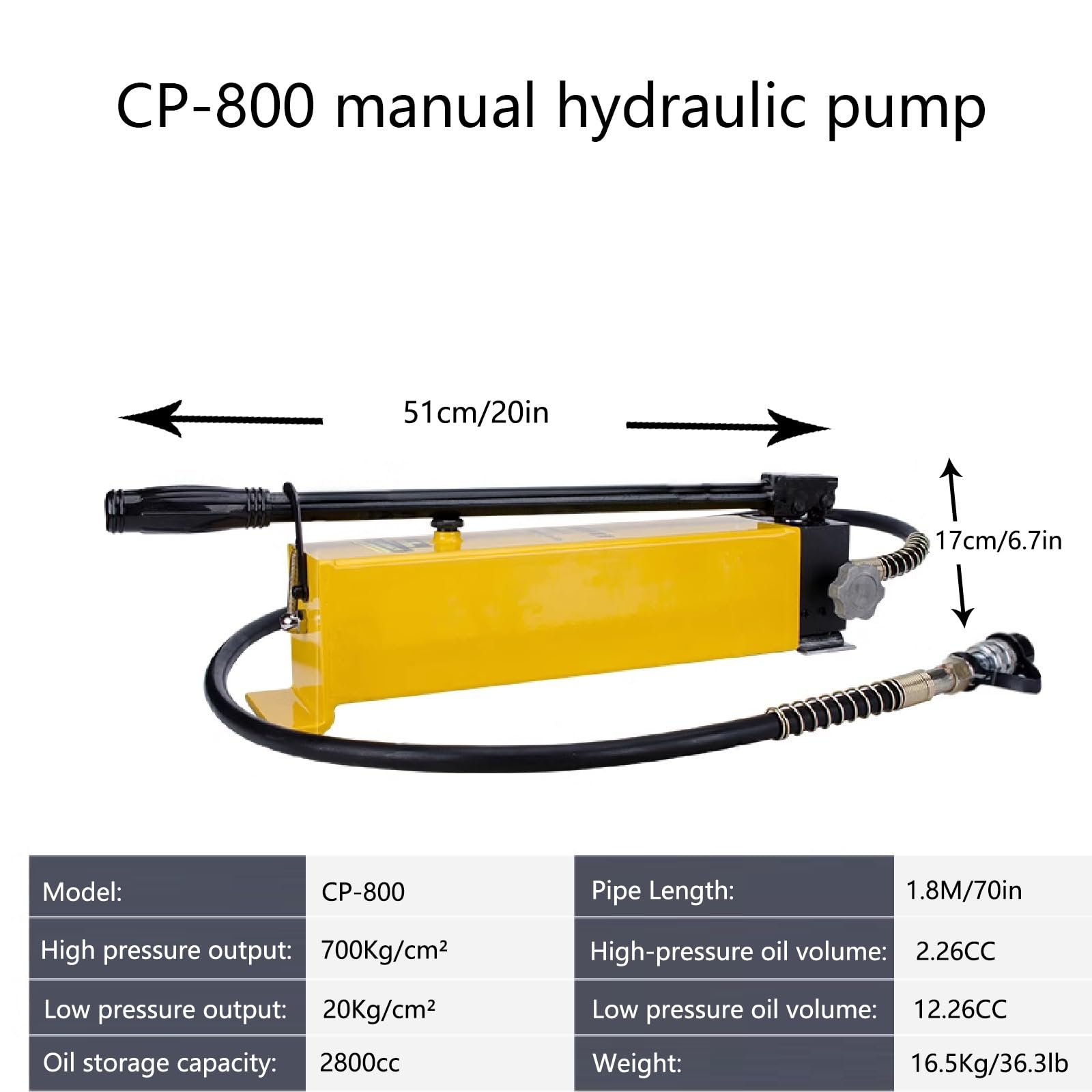 Ręczna pompa hydrauliczna CP-180,CP-390,CP-700,CP-800