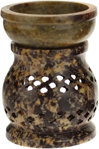 Hermoso quemador de aceite aromático en forma de elefante de esteatita