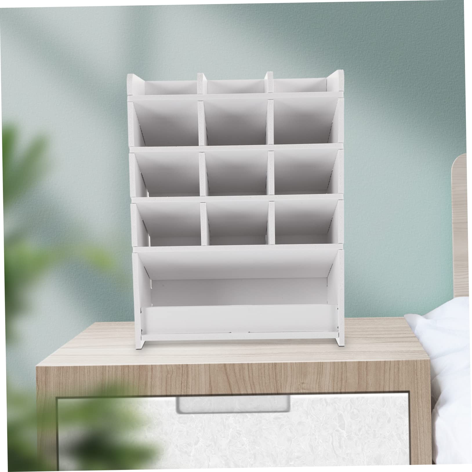STOBOK Organizer da Scrivania Ufficio Bianco, Plastico, Multi Scomparti