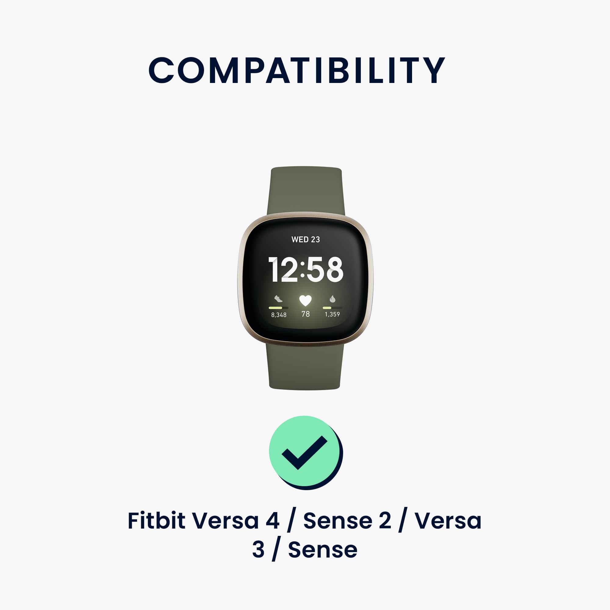 RuenTech Connettori Per Cinturino Fitbit Versa 4/3 E Sense/2 – Adattatori In Acciaio Inox, Larghezza 20mm, Sostituzione Resistente
