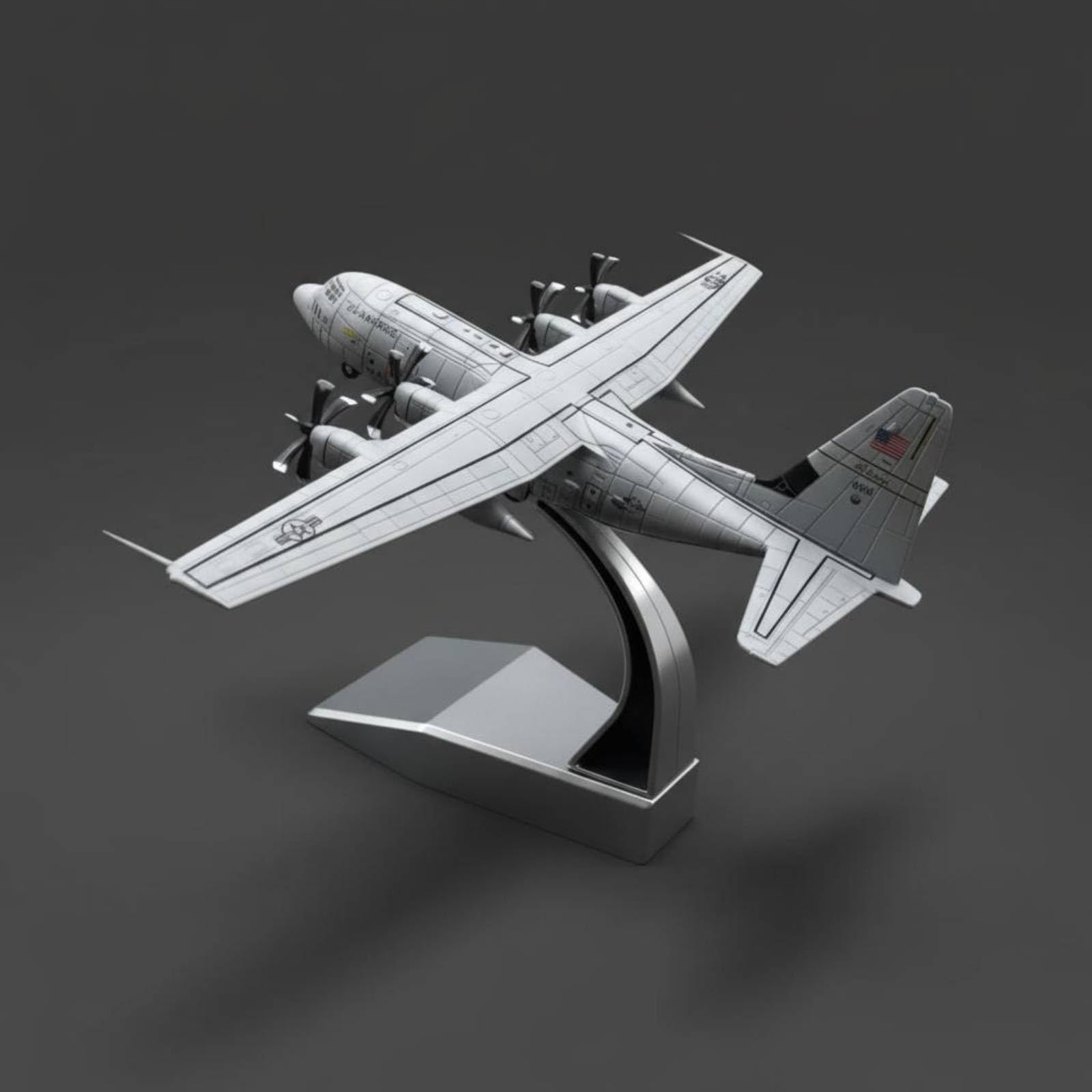 Qianly Modellino C-130J Super Aereo da Trasporto Tattico Statico modellino130J 1:200 Regalo Perfetto Modello Giant:200 per Appassionati di Aviazione