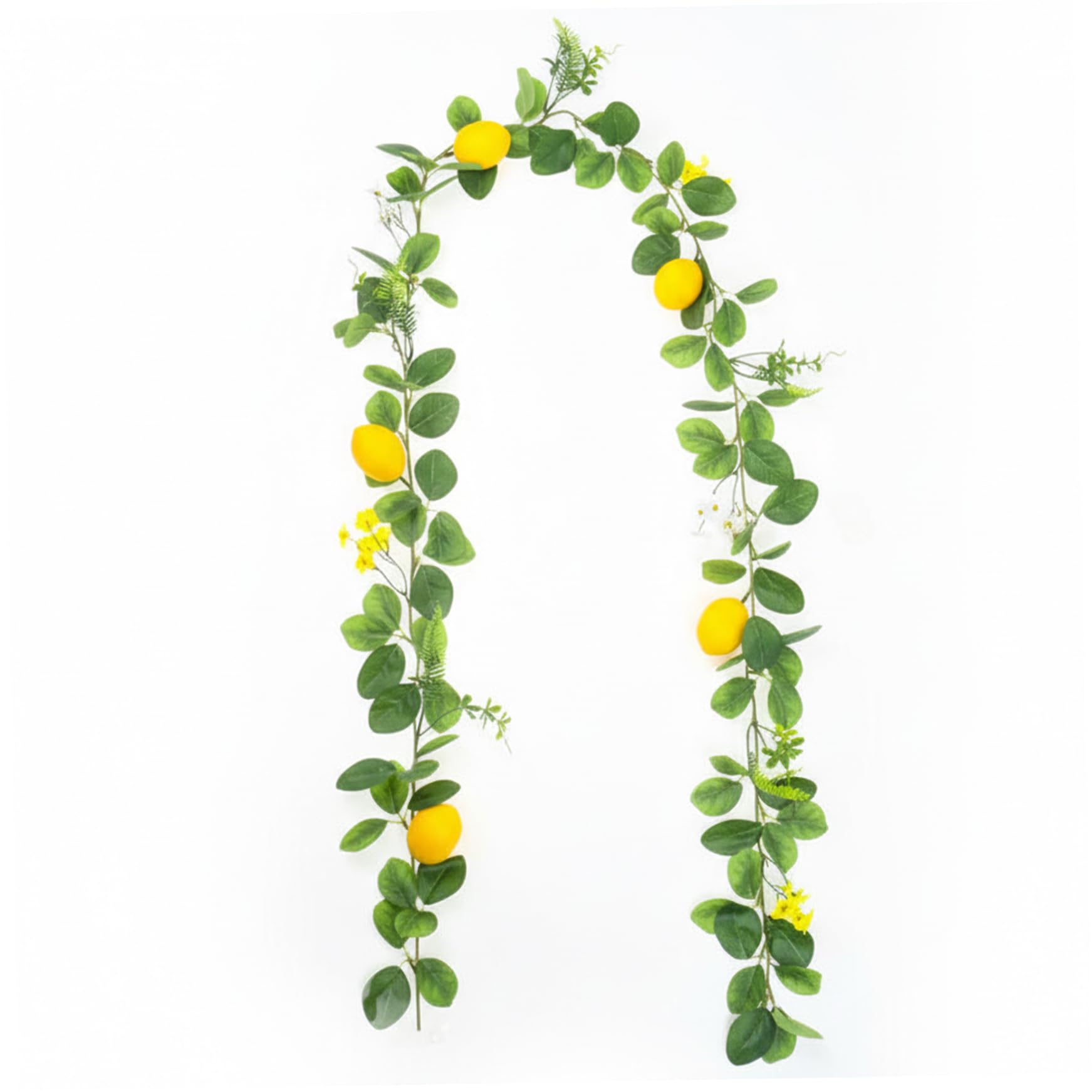 Lemon Party Decorations, 78.7 Inch Artificial Lemon Garland with Greenery Vine with Leaves and Flowers for Spring Home Decor, Party Decorations