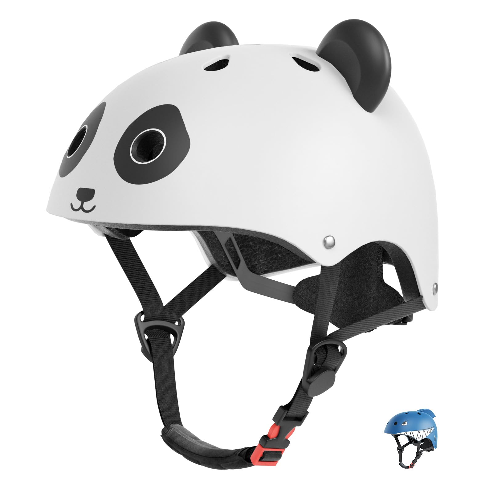 FAYDUDU Kids Bike Helmet Toddler Helmet for 3-13 Years Old Boys Girls Adjustable Skateboard Helmet Multi-Sports Lightweight Helmet Safety Protection Gear for Cycling Skateboard Scooter (Panda, XXS)
