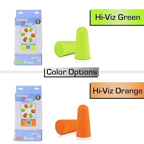 Miniatura 7 de Glove Station Tapones desechables para los oídos, 200 pares, tapones de espuma sin cable para dormir y reducción de ruido, envueltos