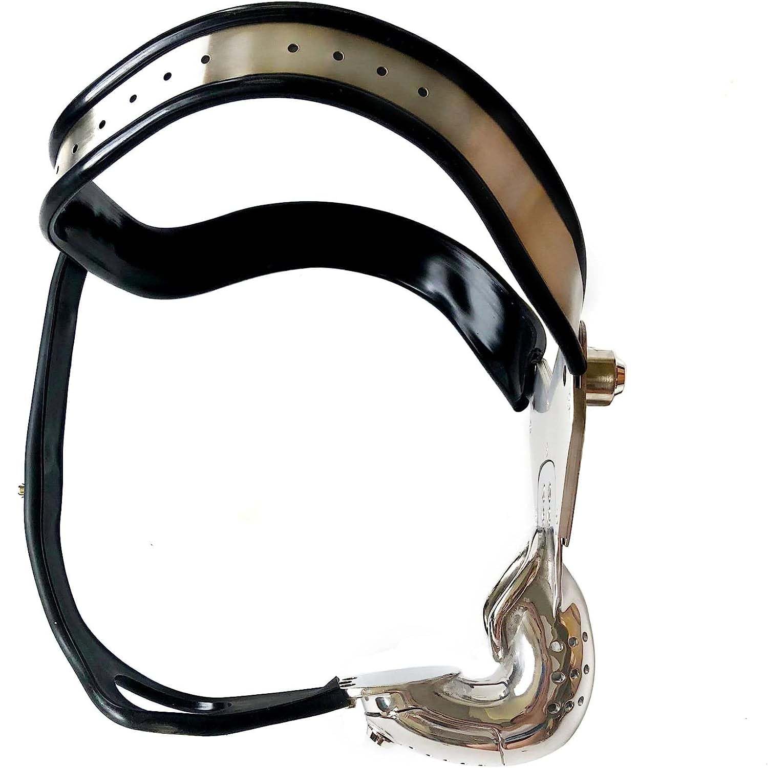 BDSMLV Keuschheitsgürtel Edelstahl Herren Extreme Strap Butt Plug Keuschheitsgürtel Keuschheitskäfig Männlich Metall Peniskäfig Bondage Sexspielzeug Fetisch BDSM,100cm/110cm,Black