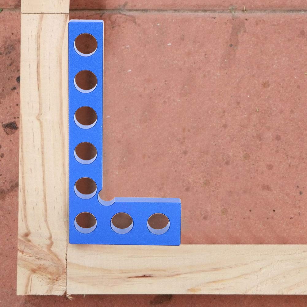 Natudeco Woodworking Positioning Squares 90 Degree Metric Ruler Aluminum Alloy Right Angle Clamping Squares for Boxes Picture Frames Shelf Cabinets