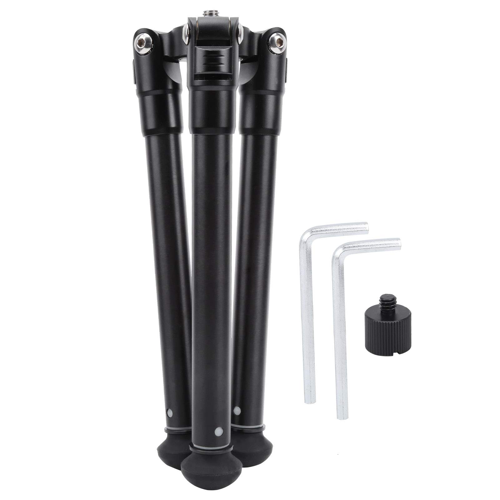 Stabilizator statywu aparatu telefonicznego, ze stopu aluminium, regulowana wysokość od 260 mm do 415 mm, lekki i składany, do transmisji na żywo, czarny