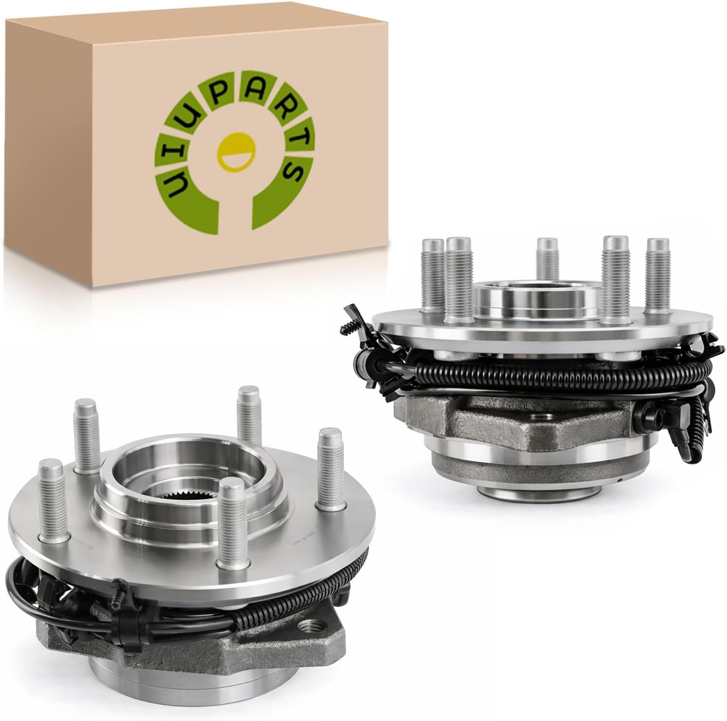 UIU Front Wheel Bearing Hub Assembly 5 Lug w/ABS Set of 2 Compatible with Jeep Liberty 3.7L 2002-2007,Liberty 2.8L 2005-2006,Liberty 2.4L 2002-2005 Replace 513176 513177