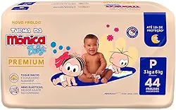 Turma da Mônica Baby Premium Econômica P 44 Unidades
